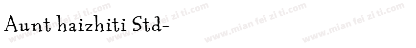 Aunt haizhiti Std字体转换